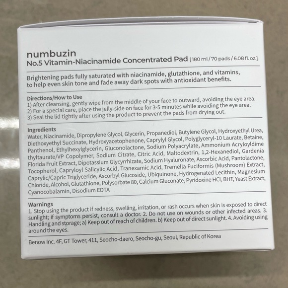 Numbuzin no.5 Toner Pad - Picture 2 of 5